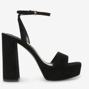Lessa Black Suede Platforms